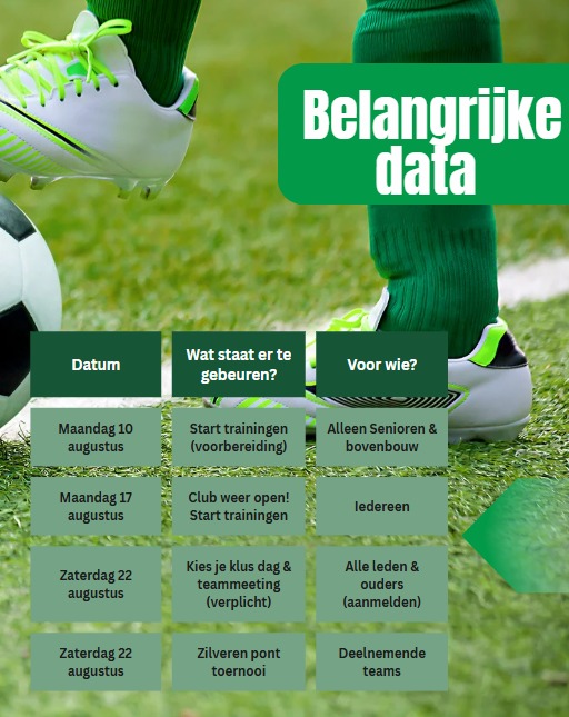 Seizoensstart 2026–2027: zet deze data alvast in je agenda!